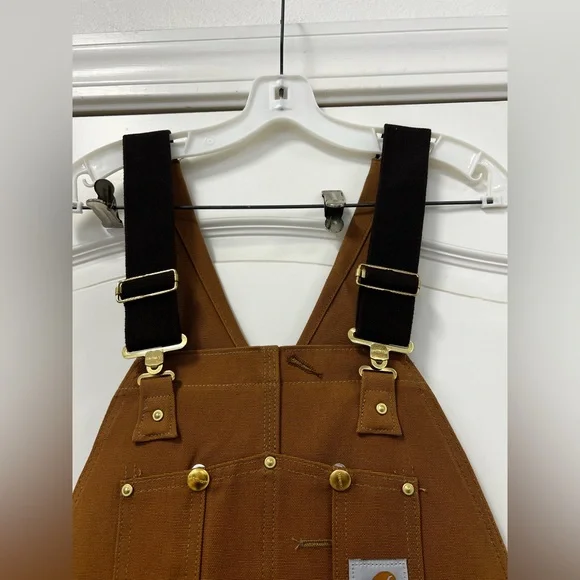 NWOT Men’s Light Brown Carhartt Work Overalls - Picture 4 of 16